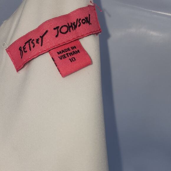 Betsey Johnson White Textured Sleeveless A-Line Dress Size 10 NWT - Picture 6 of 11